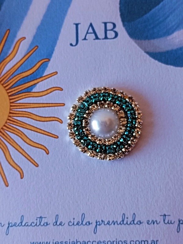 Producto - Escarapela redonda strass med
