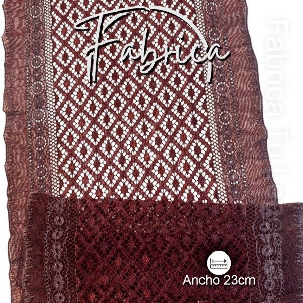 Producto - PS310 Puntilla Chocolate Truffle. Medida: 23cm (por metro)