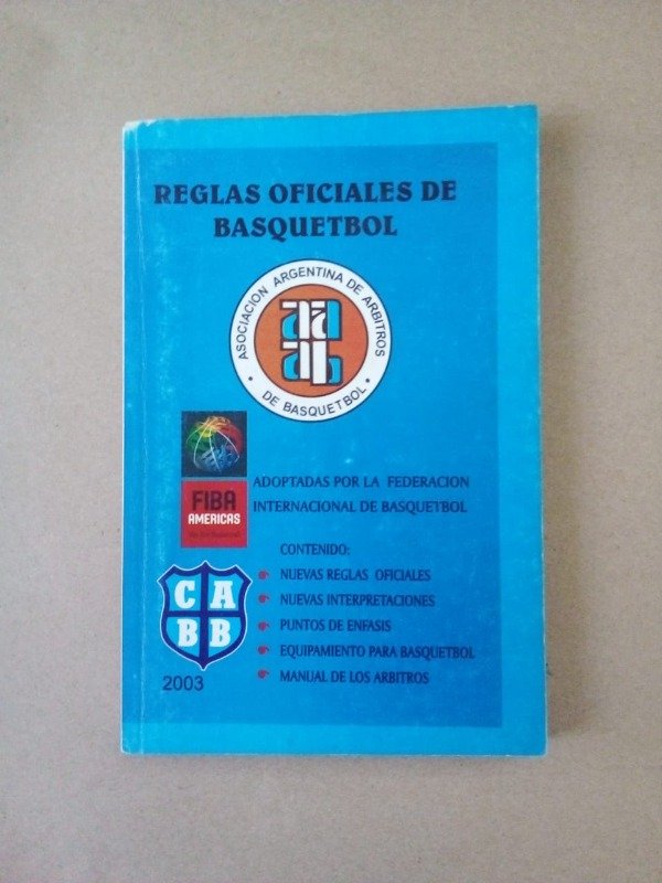 Producto - Reglas oficiales de basquetbol - FIBA America CABB 2003