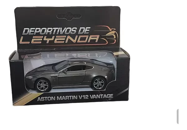 Producto - Aston Martin V12 Vantage Welly Escala 1:38 Gris Auto Colección Metal