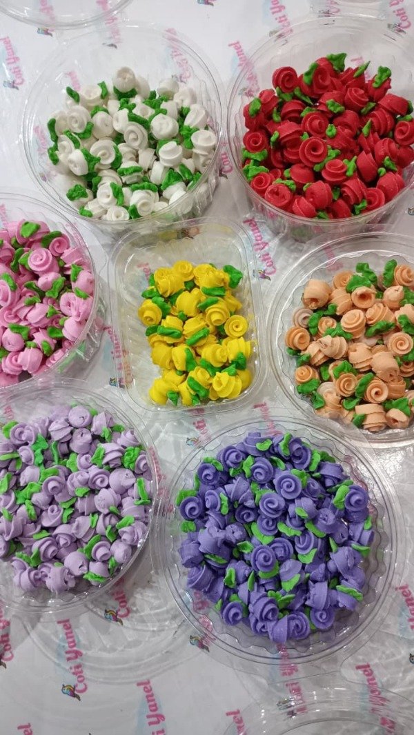 Producto - Flores rococo CHICAS en azucar