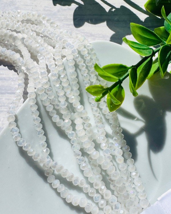 Producto - TIRA CRISTAL DE ROCA BLANCO TORNASOL 3MM