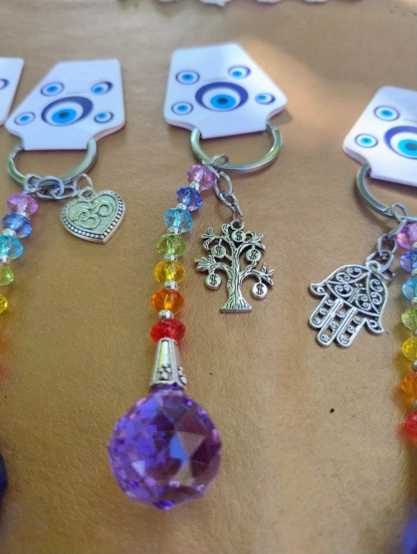 Producto - LLAVERO 7 CHAKRAS CON DIJE ENERGÉTICO