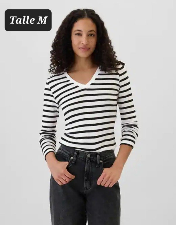 Remera manga larga gap talle M rayada