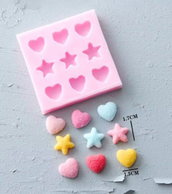 Producto - Molde estrellas y corazones texturados