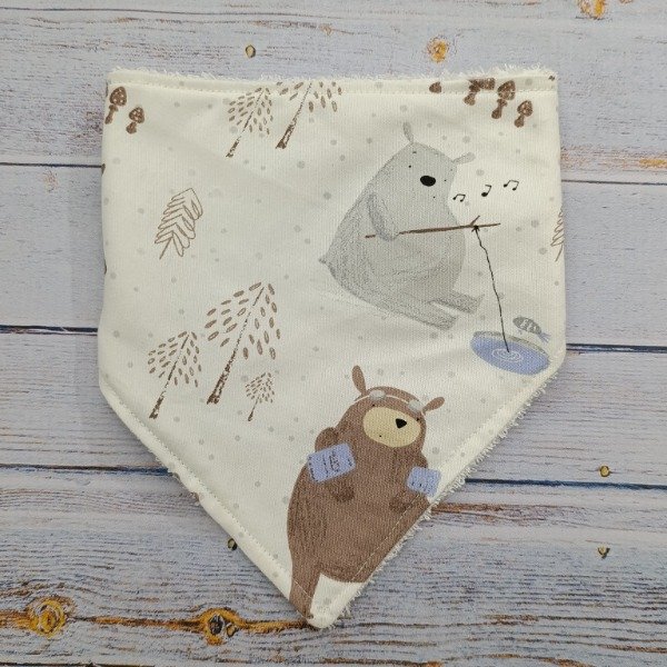 Producto - BABERO BANDANA - osito nieve