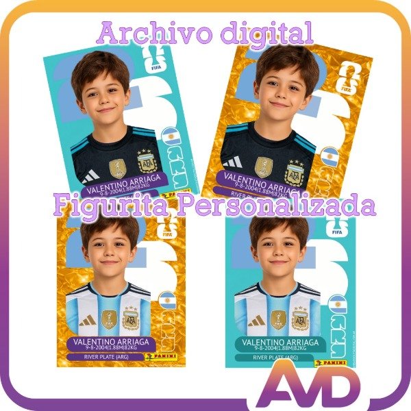 Producto - Figuritas del Mundial 2026 Personalizadas Archivo Digital