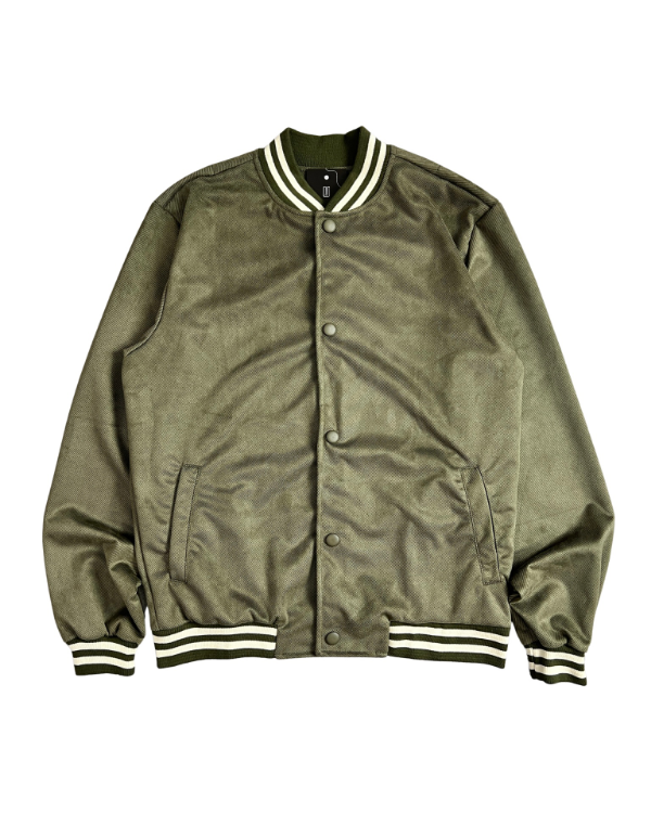 Producto - campera bomber universitaria verde