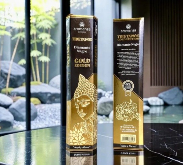 Producto - SAHUMERIO TIBETANOS GOLD 5 Varillas 60 Minutos AROMANZA - 3