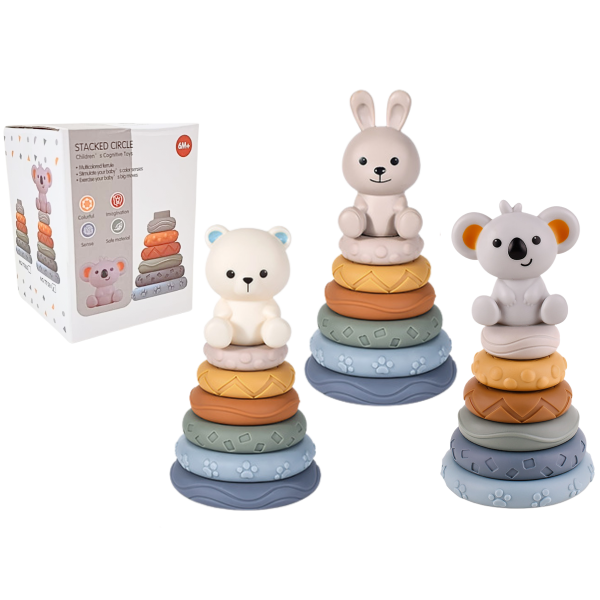 Producto - NT-127 APILABLE DE GOMA KOALA, GATO Y CONEJO