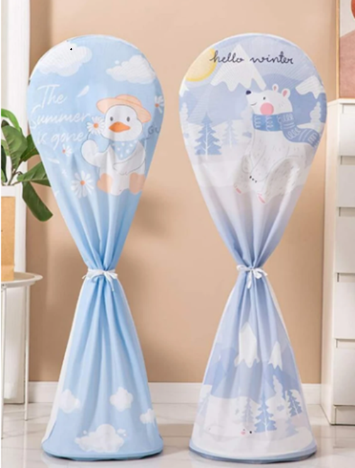 Producto - Funda Protectora Para Ventilador 148x60 Cuerda Sujetadora y Elastico Diseño Pato