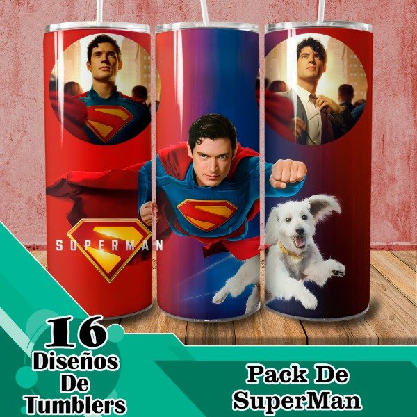 Producto - Diseños Digitales / Plantillas Para Tumblers De SuperMan