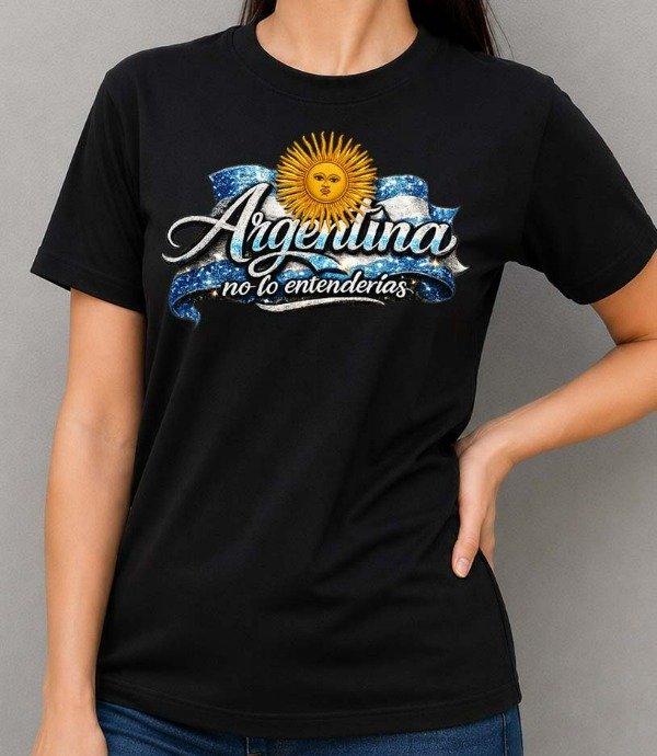 Producto - Remeras Negras Unisex Diseños Argentina 2 - 3