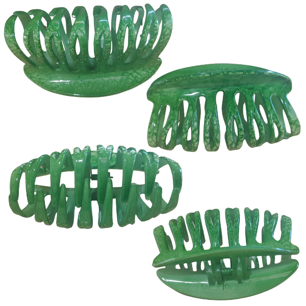 Producto - Broche Para Pelo Tubular Brillante marmolado Grande Para Mujer X unidad - 2