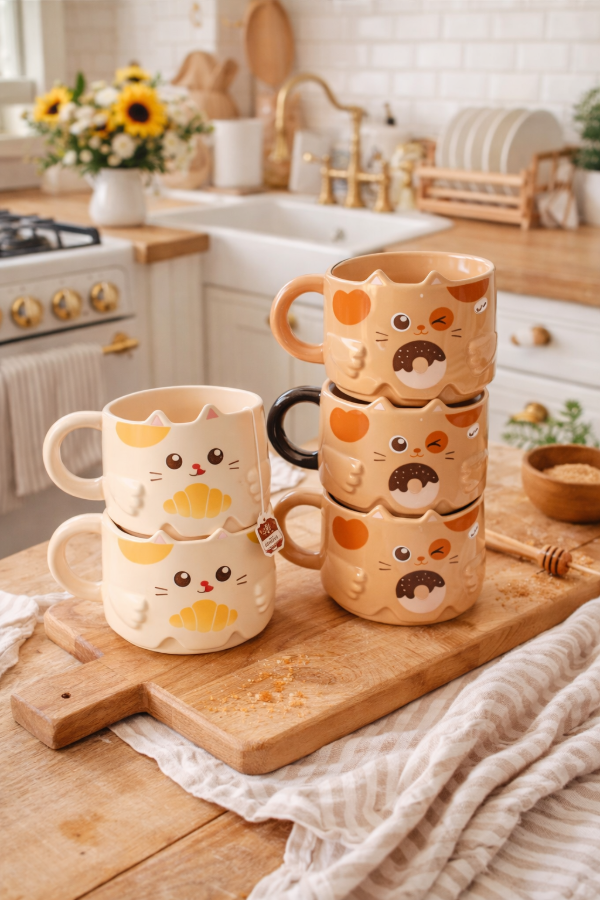 Producto - Mug apilable Aesthetic Cat