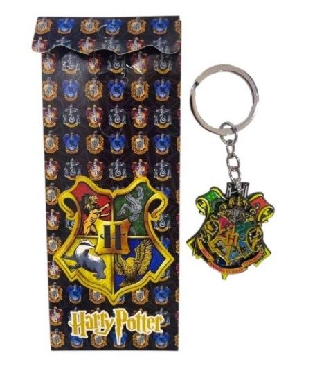 Producto - Llavero escudo Hogwart doble giratorio metal