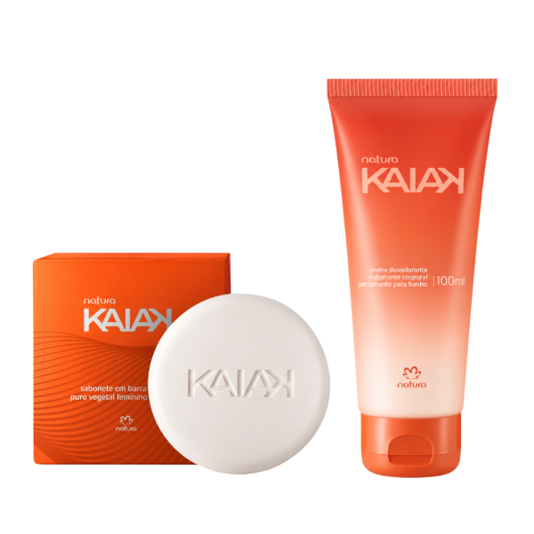 Producto - Kit Kaiak Clásico femenino (jabón + hidratante corporal de baño)