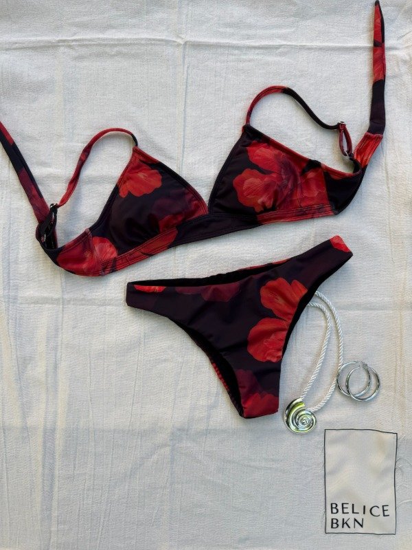Producto - Bombacha Clásica Vedetina FLORAL NEGRO