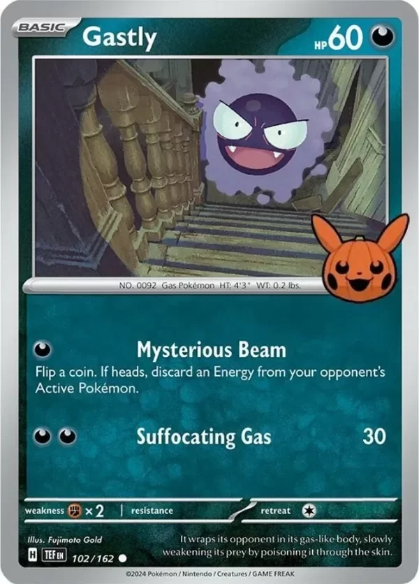 Producto - Gastly - 102/162 - Temporal Forces Trick or Trade 2024