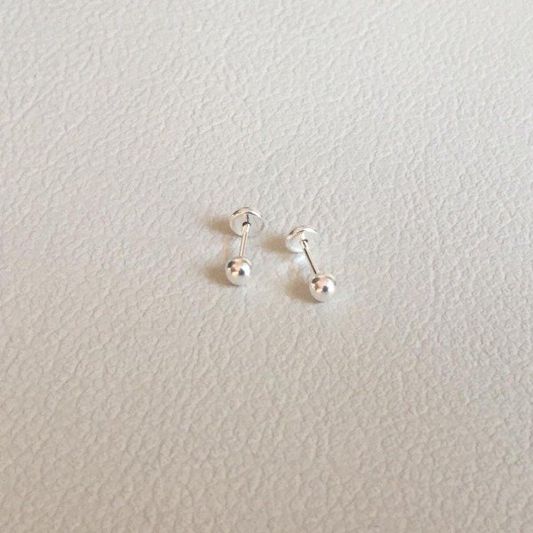 Producto - Abridores Bolita 3 mm Lisa - Plata 925