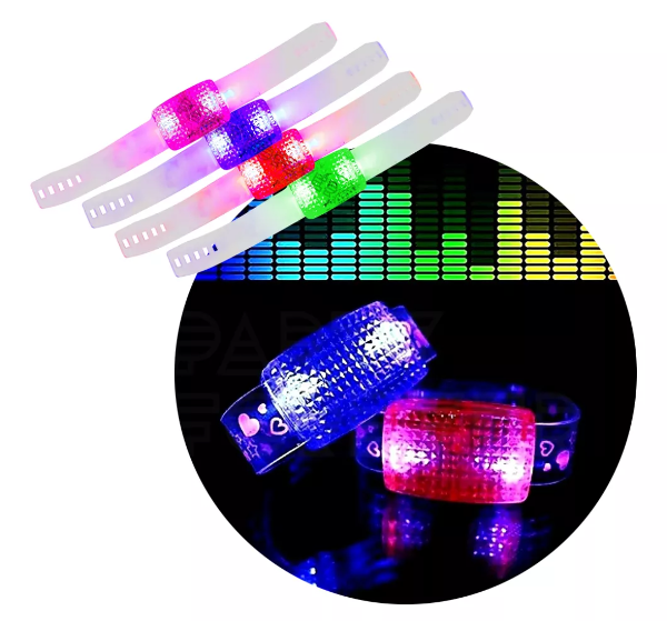 Producto - Pulsera con luz audioritmica x1 u.