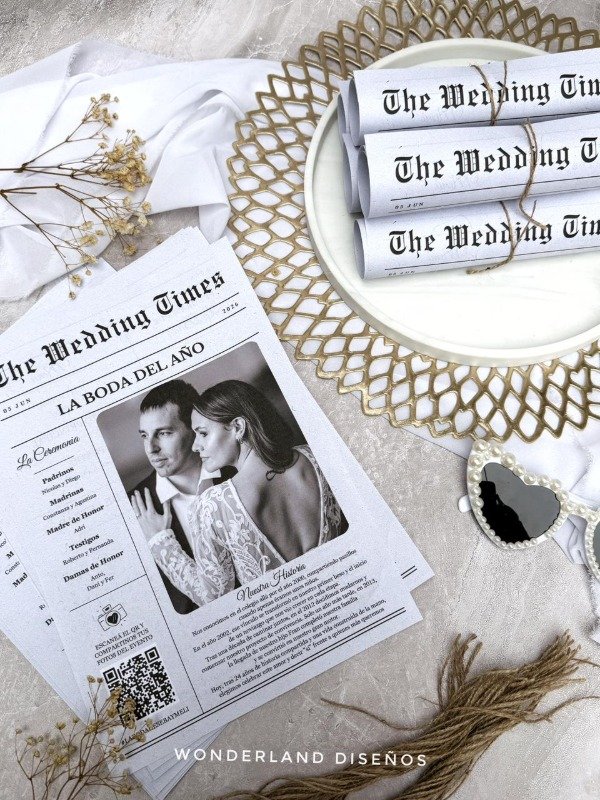 Producto - Pack 30 - Periodico de Boda / Diario de Evento
