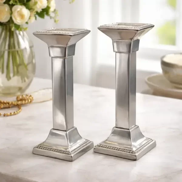 Producto - Portavelas Alemanes X2 Plateado