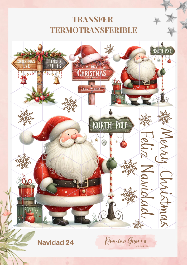 Producto - Transfer termotransferible - Navidad 24