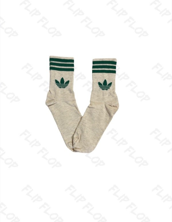 Producto - Medias 3/4, Adidas, beige c/verde