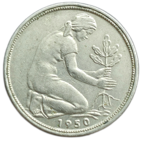 Producto - Alemania 50 Pfennig 1950 Ceca J Km#112 VF