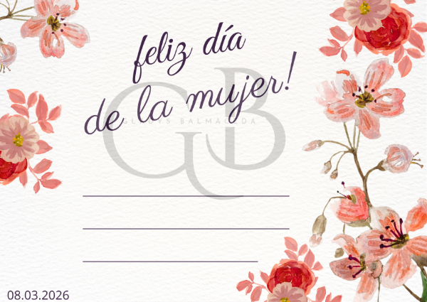 Producto - TARJETA DÍA DE LA MUJER - NARANJA ROJISO