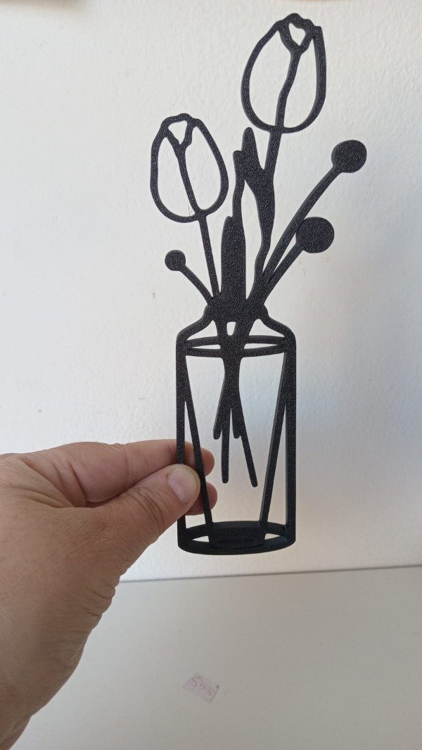 Producto - Flores en Frasco para Pared 21cm en Impresión 3D Modelo 1 7954