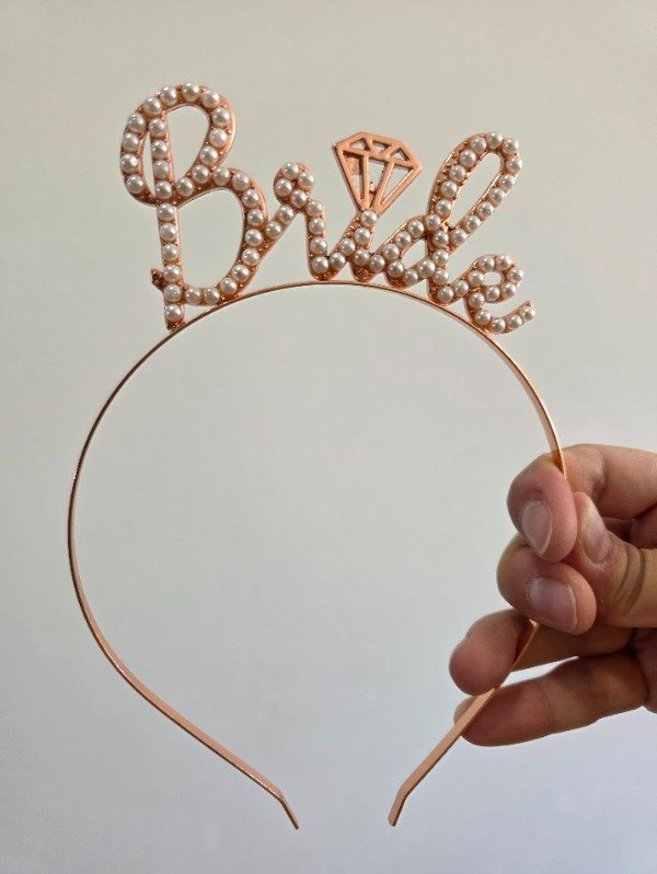 Producto - Vincha Bride - Metalizada con perlas