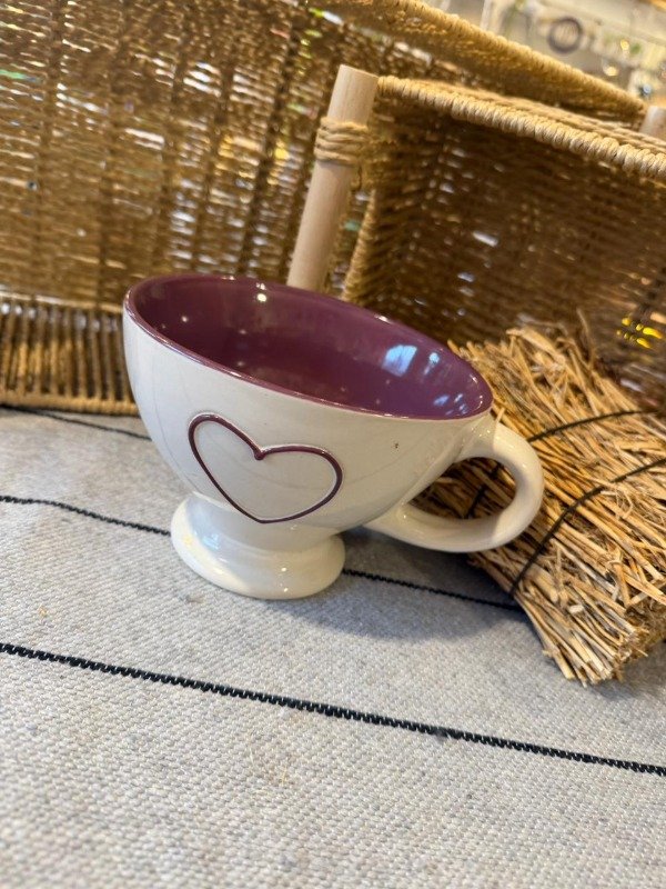 Producto - Tazón corazón- violeta (Efectivo: 17.200)