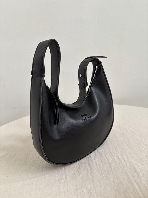 Producto - Mini Bag Negra Ecocuero 17x26x7cm