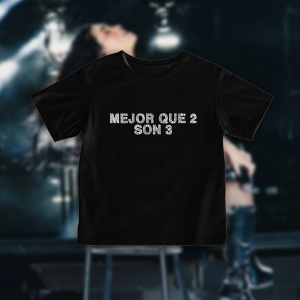 Producto - BABY TEE MEJOR QUE 2 SON 3 GLITTER - 0