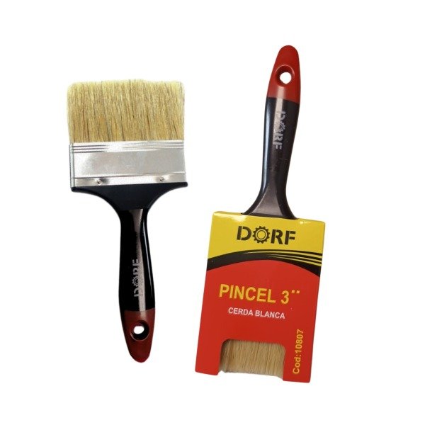 Producto - 10807    PINCEL VIROLA 1 CERDA BLANCA 3"       DORF