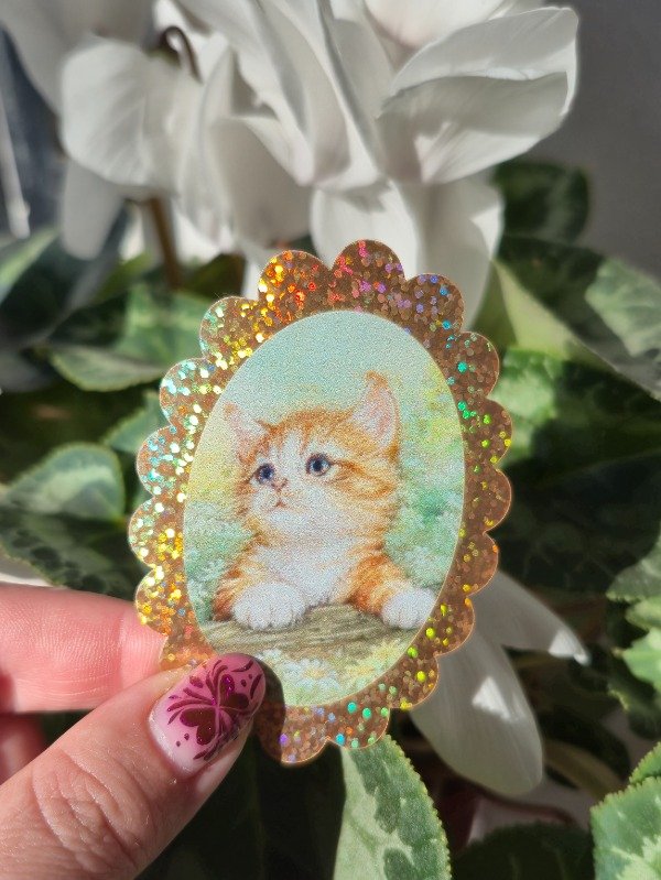 Producto - Sticker Gatito Naranja