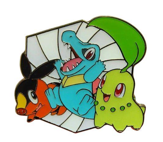 Producto - PIN Original Pokemon Nintendo - Chikorita Totodile Tepig Deluxe Starters Johto