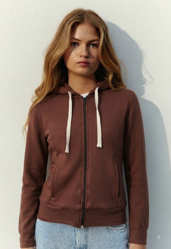 Producto - Campera Con Recortes Frisa Capucha y Bolsillos HARRIET