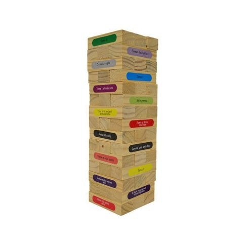 Producto - JENGA 45 FICHAS CON FRASES 34X10CM X UNIDAD