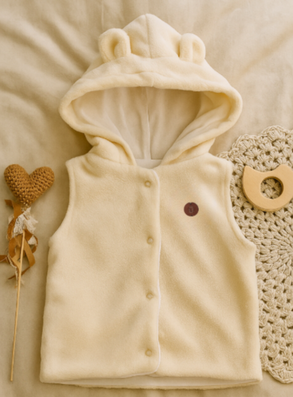 Producto - Chaleco Polar Orejitas Beige