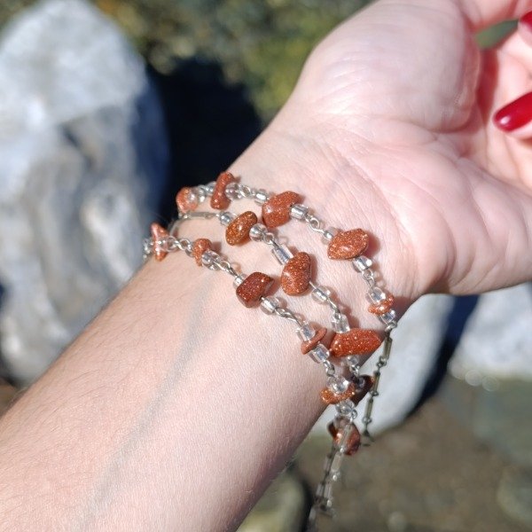 Producto - Pulsera alpaca y piedritas naturales - 6