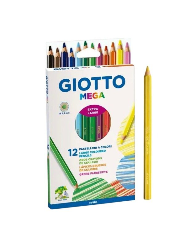Producto - Lapices Gruesos Giotto Mega X12 Colores