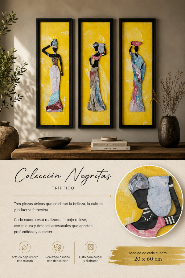 Producto - Tríptico Negritas Elegancia Amarillo