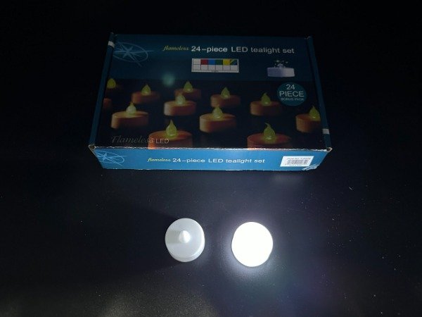 Producto - YJ0379 2,4cm Velita Led Blanca 24U