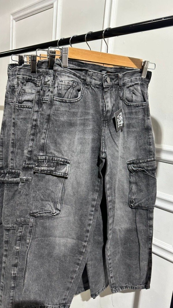Producto - Jeans cargo gris niños