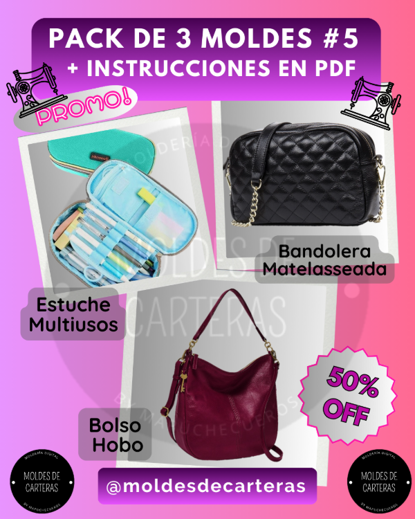 Producto - PACK 3 MOLDES #5 - 3 MOLDES + PASO A PASO PDF