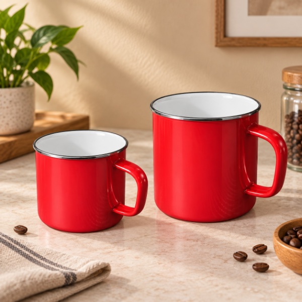 Producto - SET DE 2 JARROS ENLOZADOS 10 Y 14 CM DE ALTO - 0