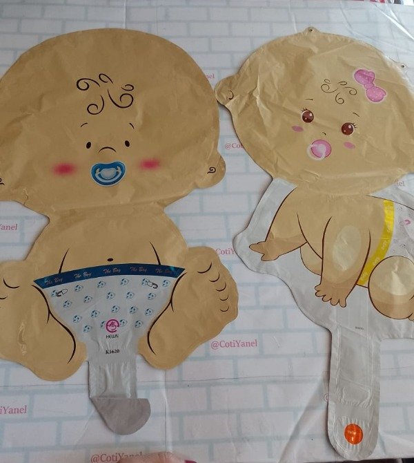 Producto - Globo 40cm Bebe celeste/ rosa